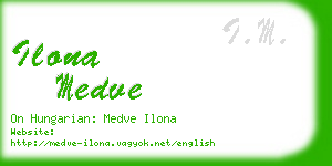 ilona medve business card